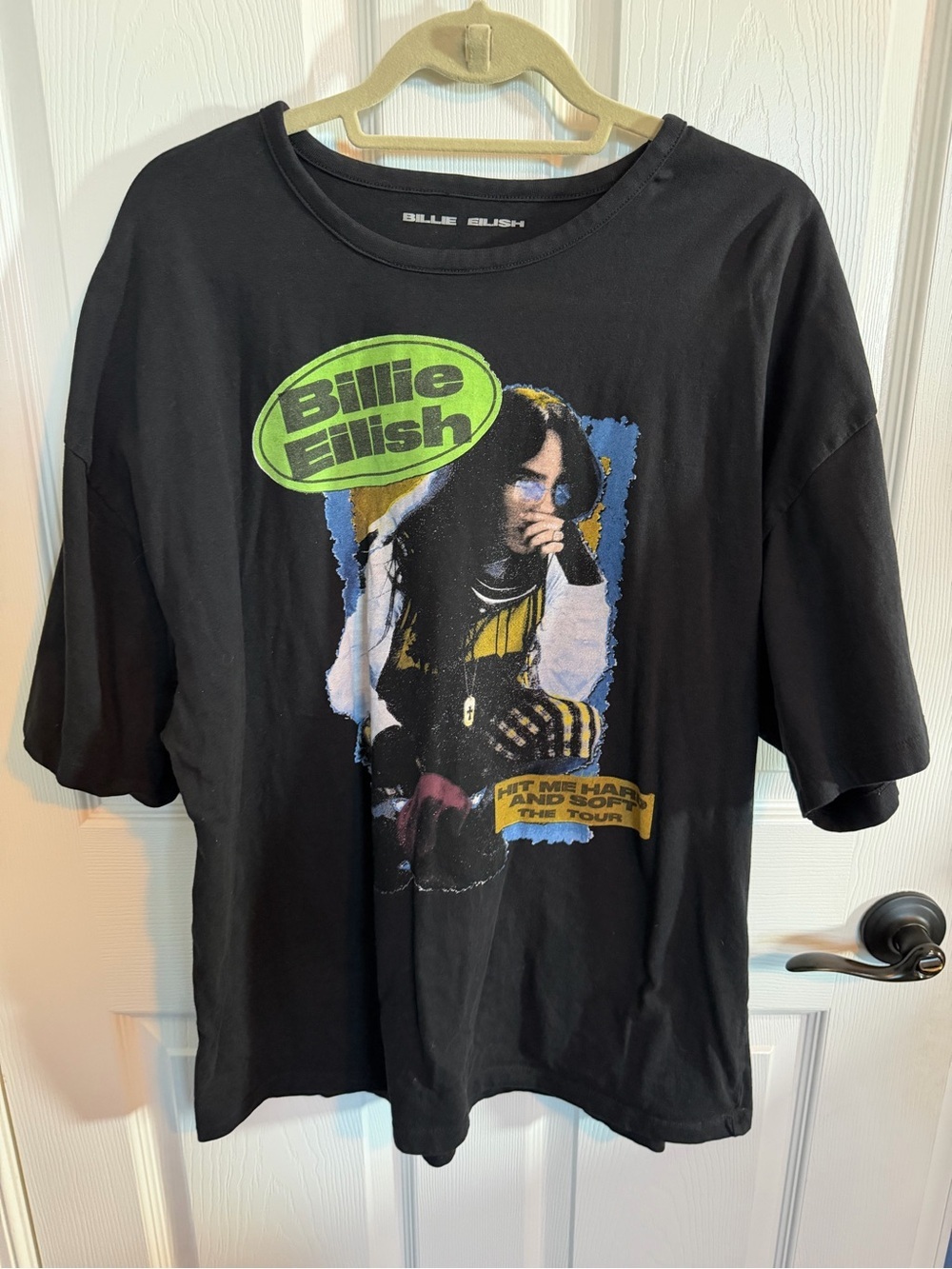 Billie Eilish Graphic Tee 2024 Tour T-Shirt Hit Me Hard And Soft Black XXL